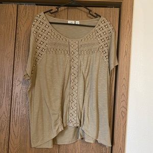 Tan short sleeved shirt